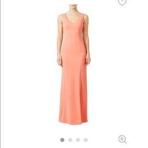 Laundry by Shelli Segal coral crepe gown